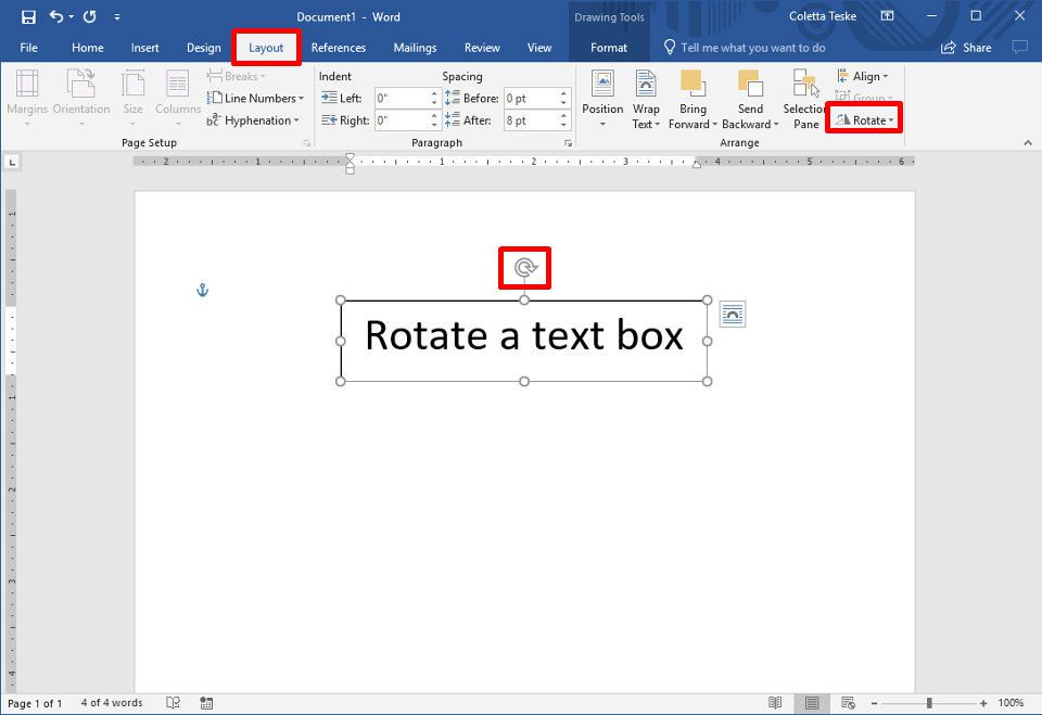 text direction in word for mac 2016
